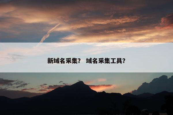 新域名采集？ 域名采集工具？