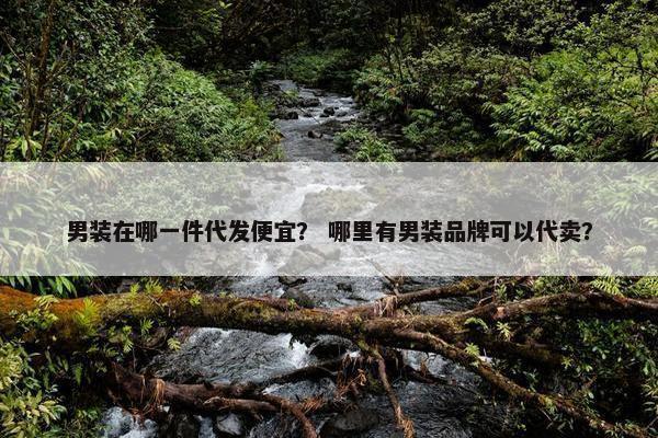 男装在哪一件代发便宜？ 哪里有男装品牌可以代卖？