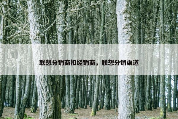 联想分销商扣经销商，联想分销渠道