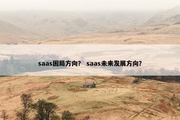 saas困局方向？ saas未来发展方向？