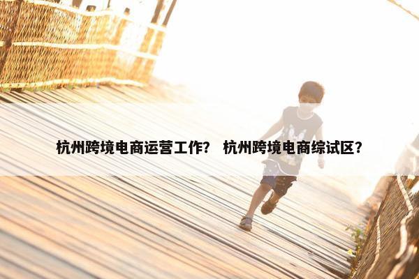 杭州跨境电商运营工作？ 杭州跨境电商综试区？