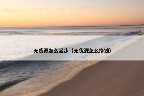 无货源怎么起步（无货源怎么挣钱）