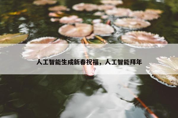 人工智能生成新春祝福，人工智能拜年