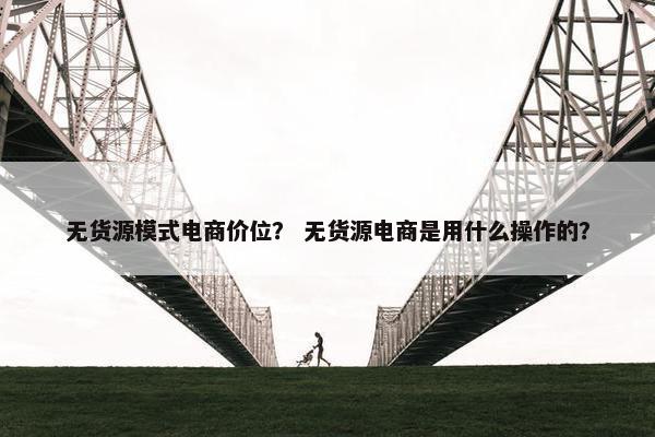 无货源模式电商价位？ 无货源电商是用什么操作的？