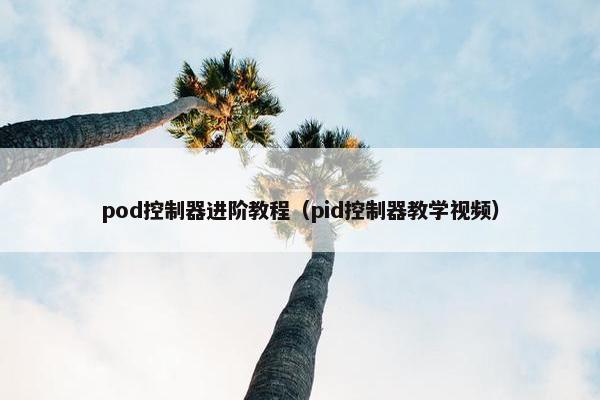 pod控制器进阶教程（pid控制器教学视频）