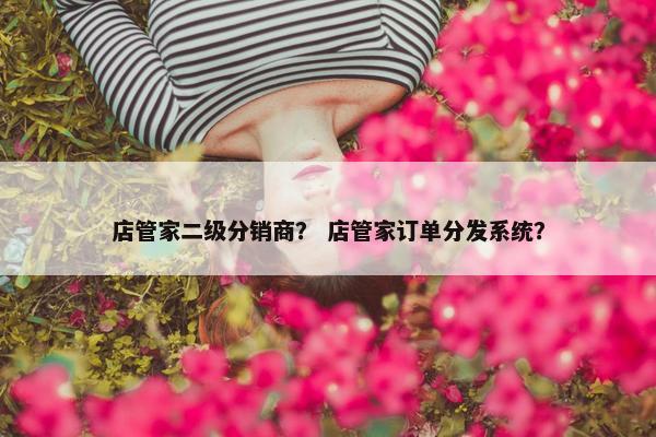 店管家二级分销商？ 店管家订单分发系统？