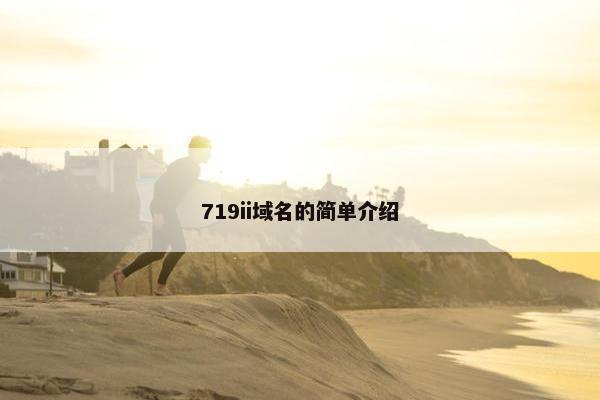 719ii域名的简单介绍