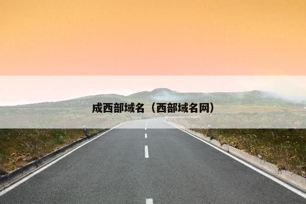成西部域名（西部域名网）