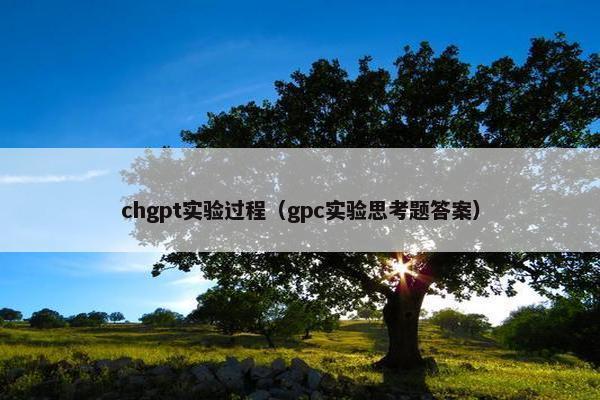chgpt实验过程（gpc实验思考题答案）