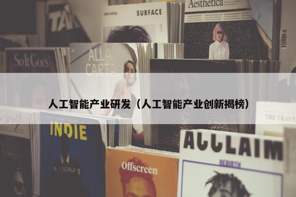 人工智能产业研发（人工智能产业创新揭榜）