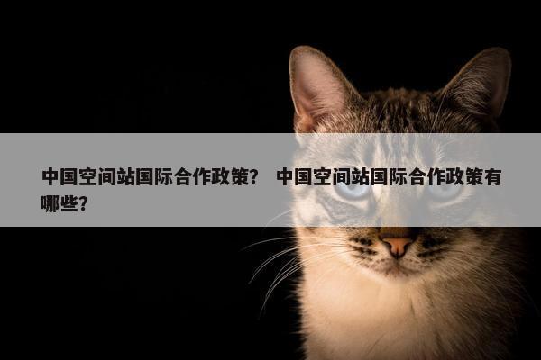 中国空间站国际合作政策？ 中国空间站国际合作政策有哪些？