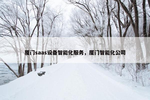 厦门saas设备智能化服务，厦门智能化公司
