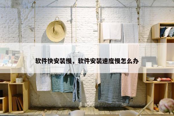 软件快安装慢，软件安装速度慢怎么办