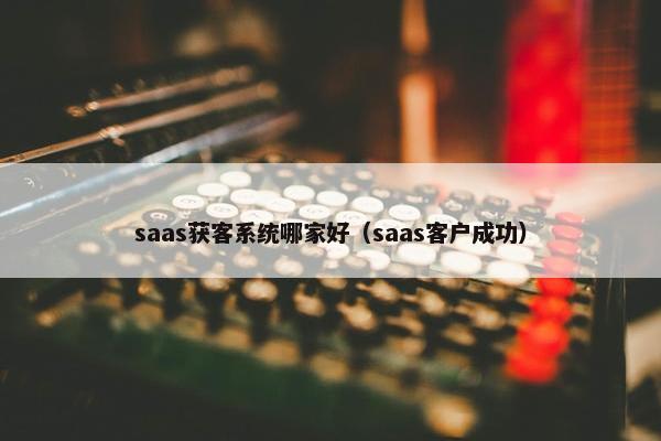 saas获客系统哪家好（saas客户成功）