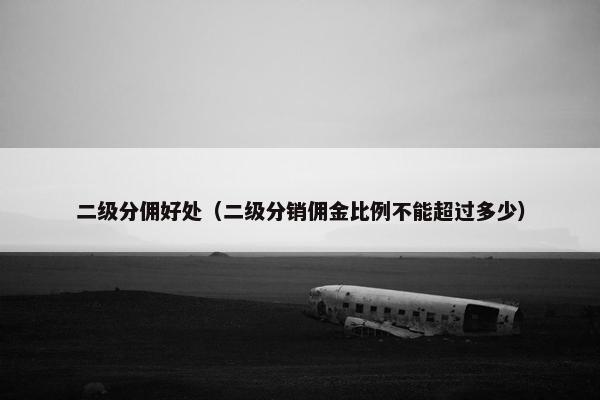 二级分佣好处（二级分销佣金比例不能超过多少）