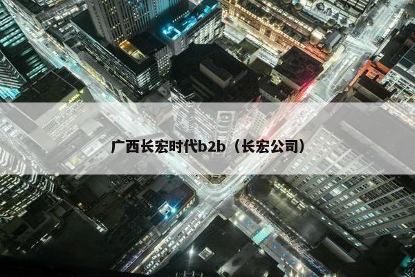 广西长宏时代b2b（长宏公司）