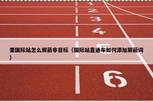里国际站怎么屏蔽非目标（国际站直通车如何添加屏蔽词）