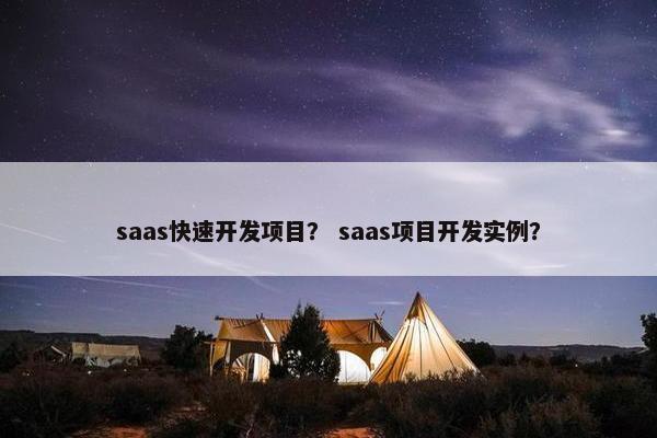saas快速开发项目？ saas项目开发实例？