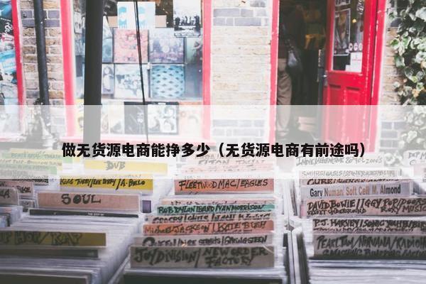 做无货源电商能挣多少（无货源电商有前途吗）
