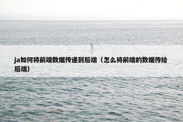 ja如何将前端数据传递到后端（怎么将前端的数据传给后端）