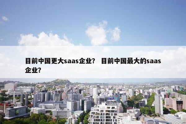 目前中国更大saas企业？ 目前中国最大的saas企业？