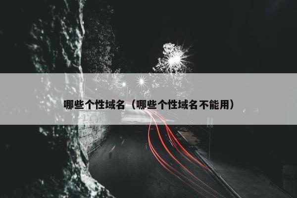 哪些个性域名（哪些个性域名不能用）