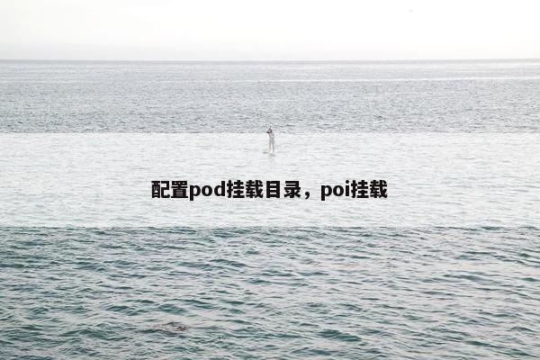 配置pod挂载目录，poi挂载