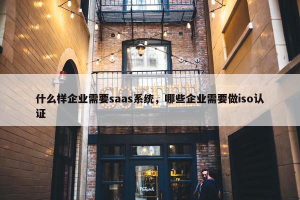 什么样企业需要saas系统，哪些企业需要做iso认证