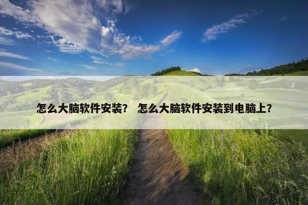 怎么大脑软件安装？ 怎么大脑软件安装到电脑上？