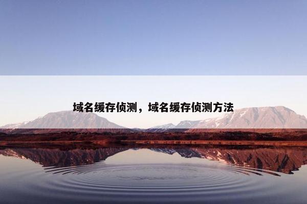 域名缓存侦测，域名缓存侦测方法