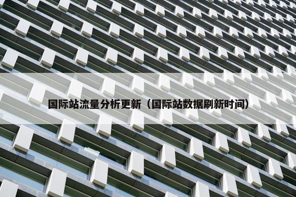 国际站流量分析更新（国际站数据刷新时间）