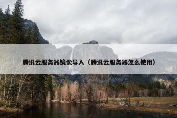 腾讯云服务器镜像导入（腾讯云服务器怎么使用）