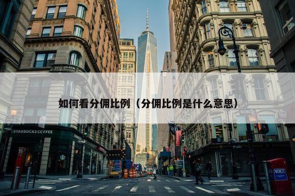 如何看分佣比例（分佣比例是什么意思）