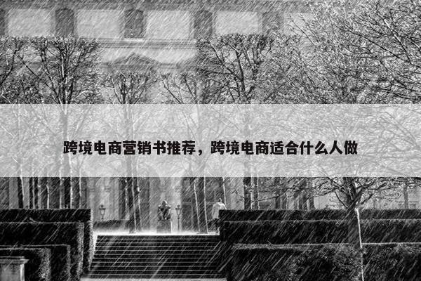 跨境电商营销书推荐，跨境电商适合什么人做