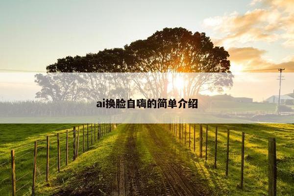 ai换脸自嗨的简单介绍