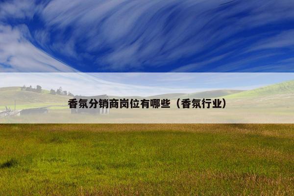 香氛分销商岗位有哪些（香氛行业）