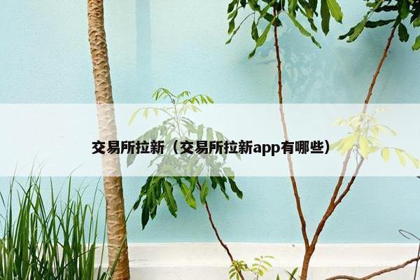 交易所拉新（交易所拉新app有哪些）