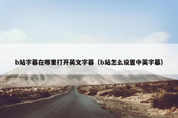 b站字幕在哪里打开英文字幕（b站怎么设置中英字幕）