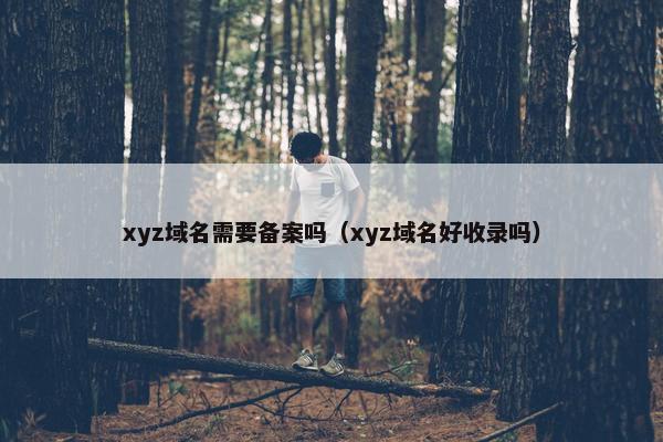 xyz域名需要备案吗（xyz域名好收录吗）