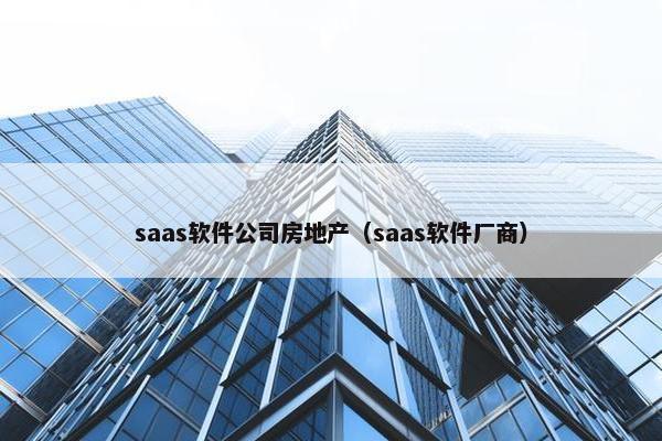 saas软件公司房地产（saas软件厂商）