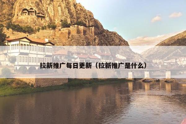 拉新推广每日更新（拉新推广是什么）