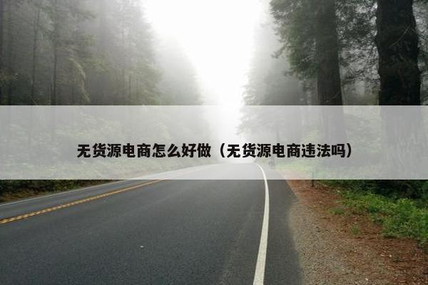 无货源电商怎么好做（无货源电商违法吗）