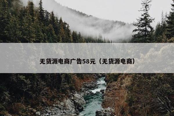 无货源电商广告58元（无货源电商）