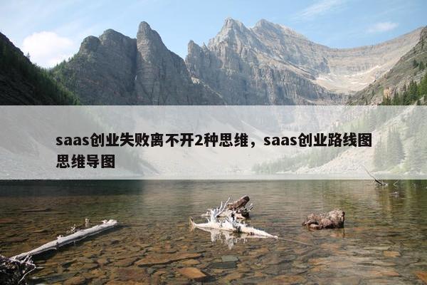saas创业失败离不开2种思维，saas创业路线图思维导图
