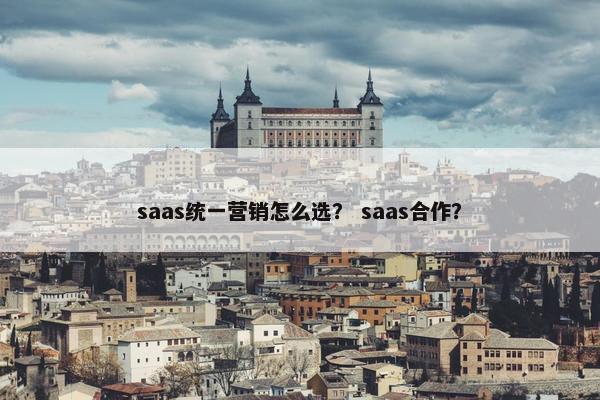 saas统一营销怎么选？ saas合作？