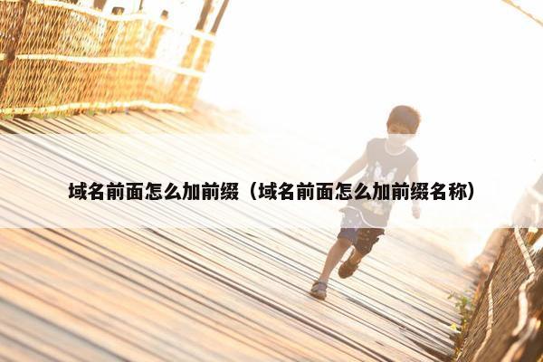 域名前面怎么加前缀（域名前面怎么加前缀名称）