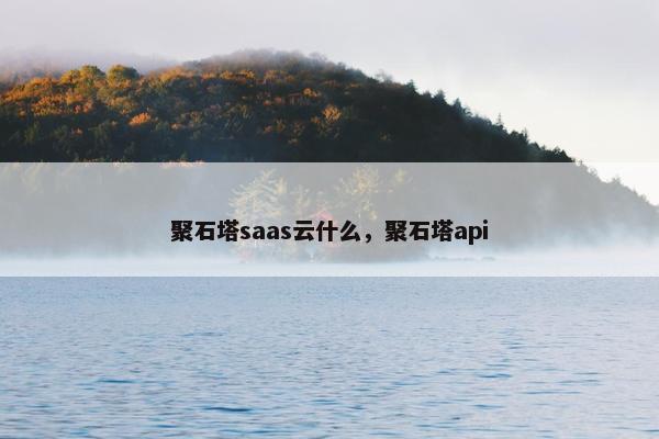 聚石塔saas云什么，聚石塔api