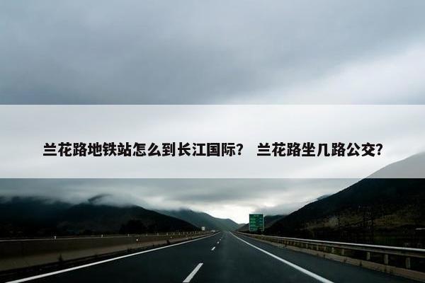 兰花路地铁站怎么到长江国际？ 兰花路坐几路公交？