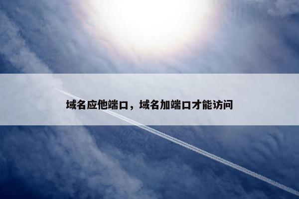 域名应他端口，域名加端口才能访问
