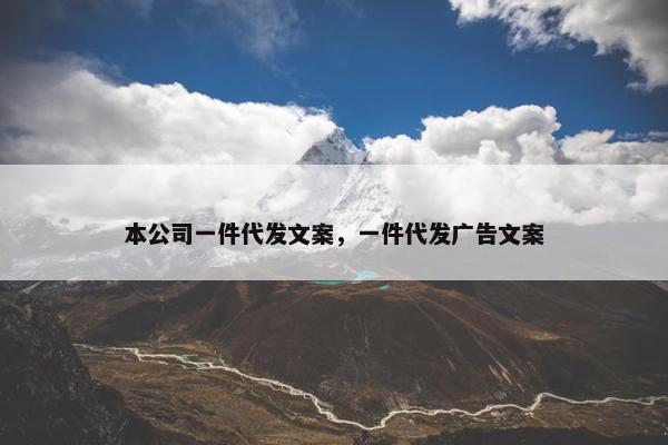 本公司一件代发文案，一件代发广告文案